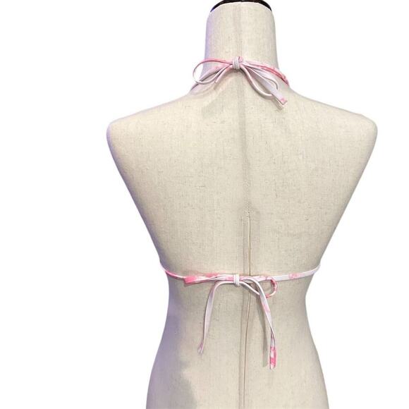Women's Pink Triangle Bikini Top Size S - Picture 2 of 5